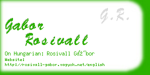 gabor rosivall business card